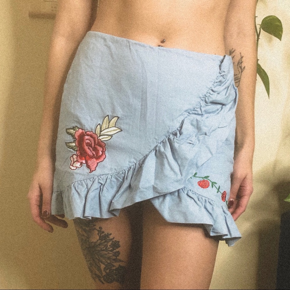 embroidered skirt